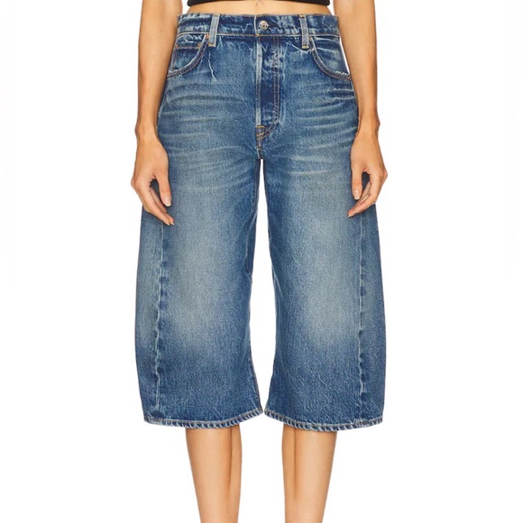 GRLFRND Pants - GRLFRND Noa Engineer Jorts Elysian Park Dr Blue Jean Shorts denim Revolve 28